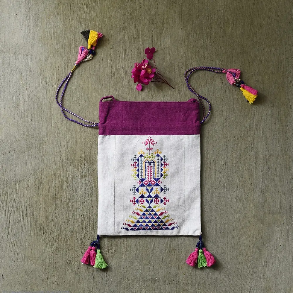 shop Potli Cotton Purse / Cotton Potli Sling Bag