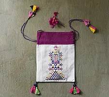 Soof Embroidery | Potli Cotton Purse / Cotton Potli Sling Bag