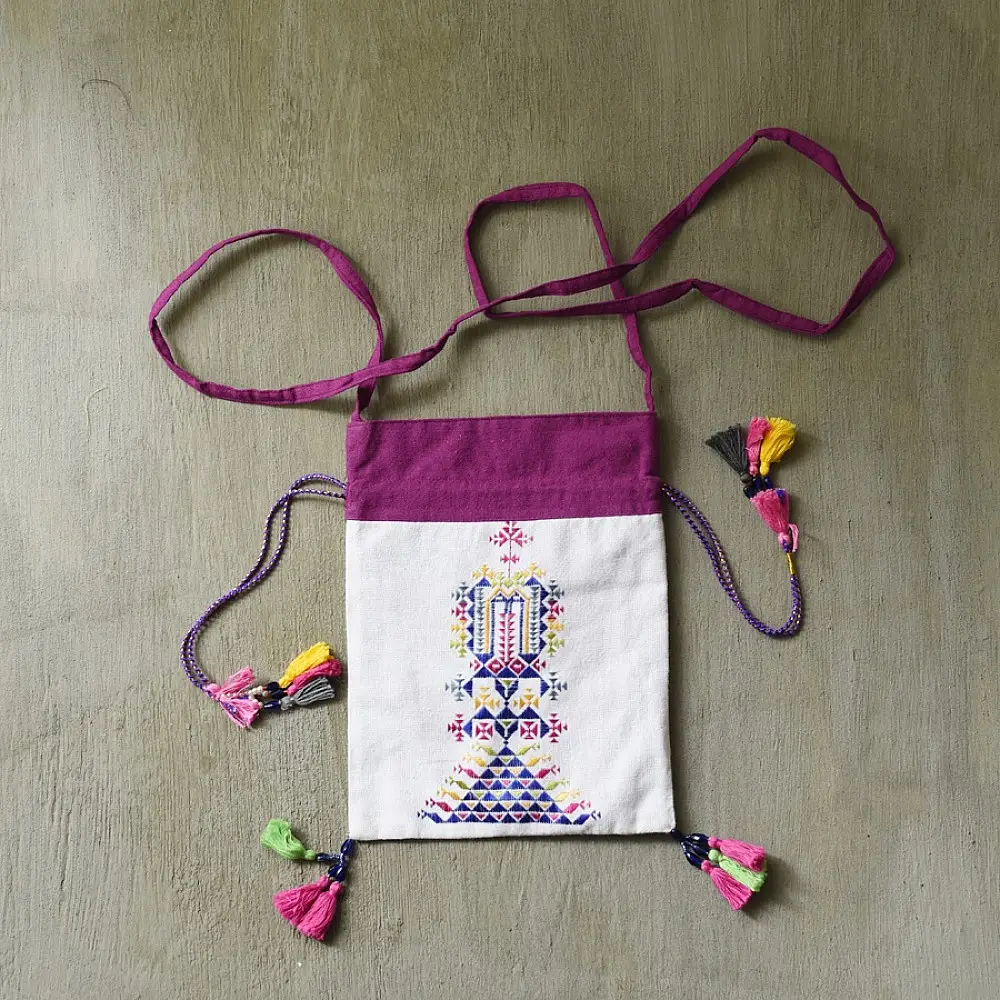 shop Potli Cotton Purse / Cotton Potli Sling Bag