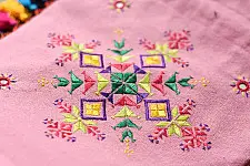 Soof Embroidery | Potli Cotton Purse / Cotton Potli Sling Bag - Pink