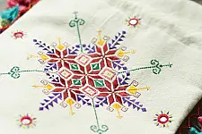 Desert Threads | Hand Embroidered Potli Purse - Off White