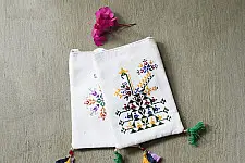 Soof Embroidery | Cotton Mobile Side Sling Purse (Three Options)