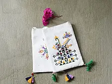 Soof Embroidery | Cotton Mobile Side Sling Purse (Three Options)