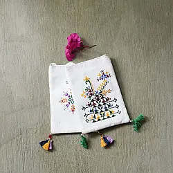 Soof Embroidery | Cotton Mobile Side Sling Purse (Three Options)