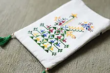 Soof Embroidery | Cotton Mobile Side Sling Purse (Three Options)