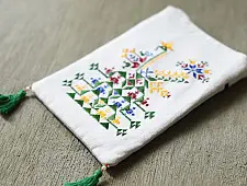 Soof Embroidery | Cotton Mobile Side Sling Purse (Three Options)