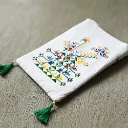 Soof Embroidery | Cotton Mobile Side Sling Purse (Three Options)