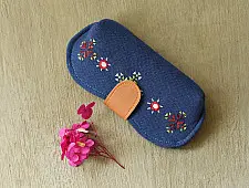 Soof Embroidery | Blue Sunglass Case / Cotton Spectacle case