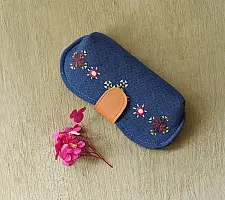 Soof Embroidery | Blue Sunglass Case / Cotton Spectacle case