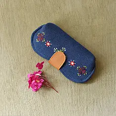 Soof Embroidery | Blue Sunglass Case / Cotton Spectacle case