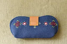 Soof Embroidery | Blue Sunglass Case / Cotton Spectacle case