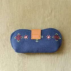 Soof Embroidery | Blue Sunglass Case / Cotton Spectacle case