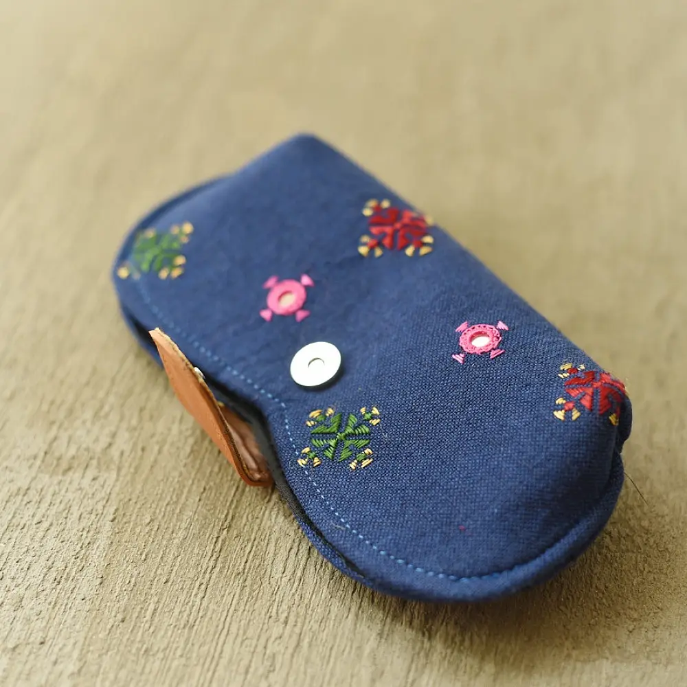 buy Blue Sunglass Case / Cotton Spectacle blue case
