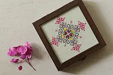 Soof | Hand Embroidered Multipurpose Box (Two Options) - 5x5x1.5 inch