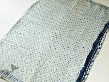 Koyal . कोयल | Block Printed Saree with Natural Dyed - Linen Handloom -Lotus Print