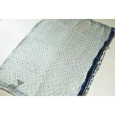 Koyal . कोयल | Block Printed Saree with Natural Dyed - Linen Handloom -Lotus Print