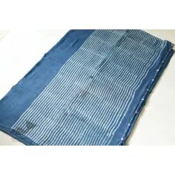 Koyal . कोयल | Linen Handloom Block Printed Saree with Natural Dyed - Eye Motif