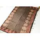 Block Printed Saree . Cotton Silk Handloom - Brown