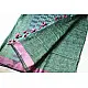 Block Printed Saree . Cotton Silk Handloom - Sparrow Motif