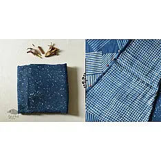 Koyal . कोयल | Linen Handloom Block Printed Saree with Natural Dyed - Stripes