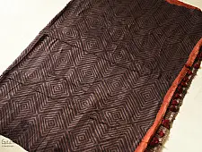 Koyal . कोयल ~ Natural Color . Pure Silk Saree - Dark Brown