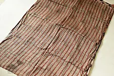 Koyal . कोयल ~ Natural Dyed . Block Printed Pure Silk Saree - Brown & Black Checks 