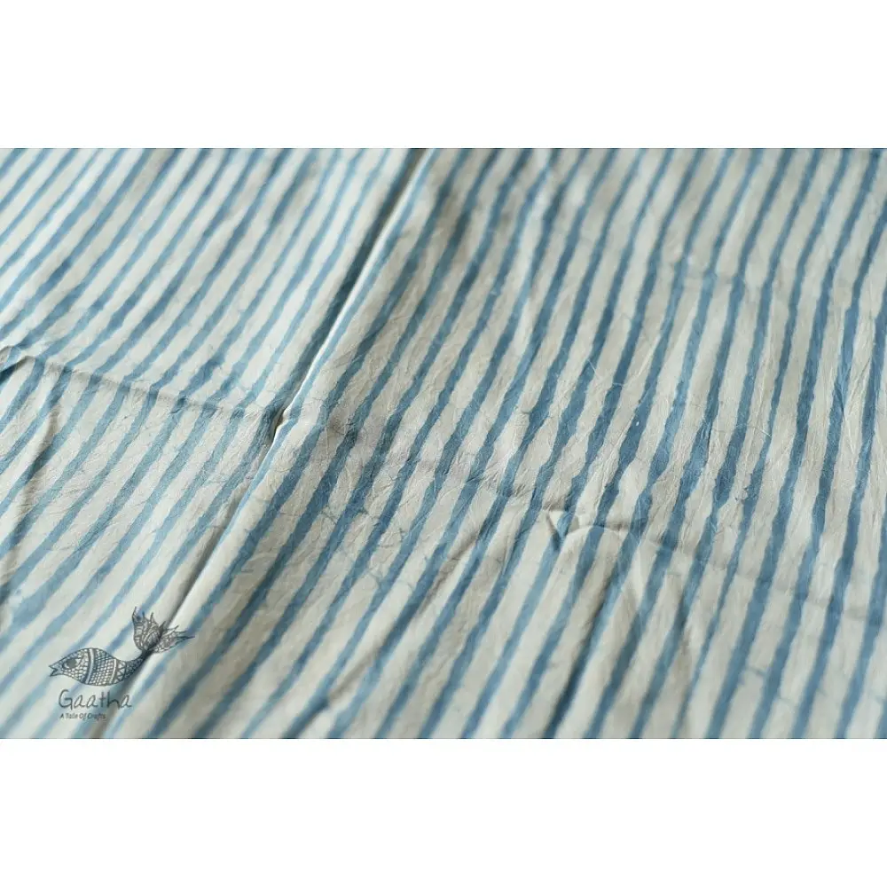 Hand Block Printed Pure Silk Saree - Natural Dyed