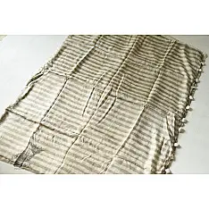 Koyal . कोयल ~ Natural Color . Block Printed Pure Silk Saree