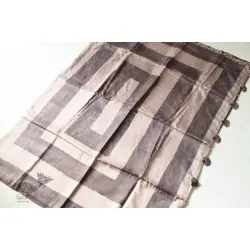 Koyal . कोयल ~ Natural Color . Pure Silk Saree - Grey