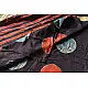 Natural Color . Block Printed Pure Silk Saree - Black