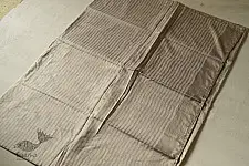Koyal . कोयल ~ Natural Dyed . Pure Silk Saree - Light Silvery Grey