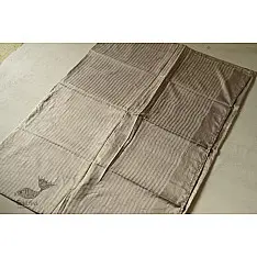 Koyal . कोयल ~ Natural Dyed . Pure Silk Saree - Light Silvery Grey
