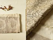 Koyal . कोयल ~ Natural Color . Pure Silk Saree - Beige