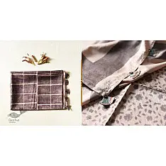Koyal . कोयल ~ Natural Color . Pure Silk Saree - Grey