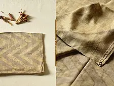 Koyal . कोयल ~ Natural Color . Pure Silk Saree - Light Coffee Color