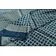Handloom lndigo block printed linen saree