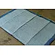Handloom lndigo block printed linen saree