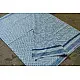 Handloom lndigo block printed cotton saree