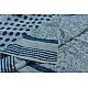 Handloom lndigo block printed cotton saree
