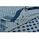 Handloom lndigo block printed cotton saree