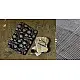Handloom lndigo block printed cotton saree
