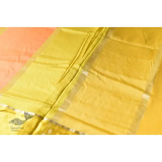 Buy Handwoven Banasari Silk saree - Yellow