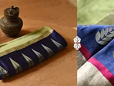 Vasudha | Handwoven Banarasi Saree - Parrot Green