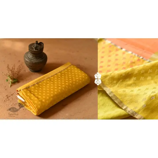 Buy Handwoven Banasari Silk saree - Yellow