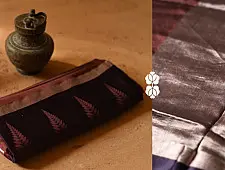 Vasudha | Handloom Banarasi Saree with Zari Border - Kattha colour