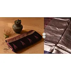 Vasudha | Handloom Banarasi Saree with Zari Border - Kattha colour