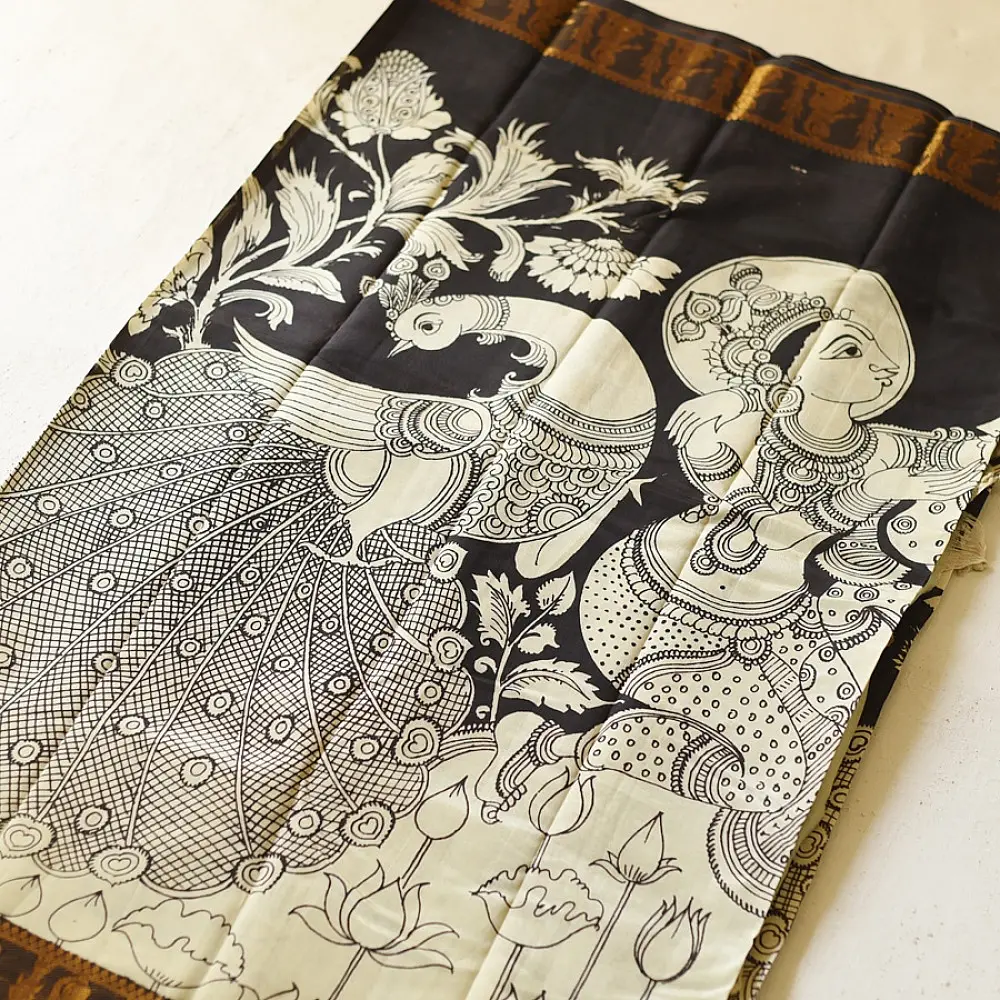 shop Handmade ~ Kalamkari Silk Saree