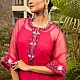 shop Hand Embroidered Chanderi Kurta Set