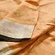 shop Handloom Linen Embroidered Saree - Light Orange