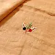 shop Handloom Linen Embroidered Saree - Light Orange